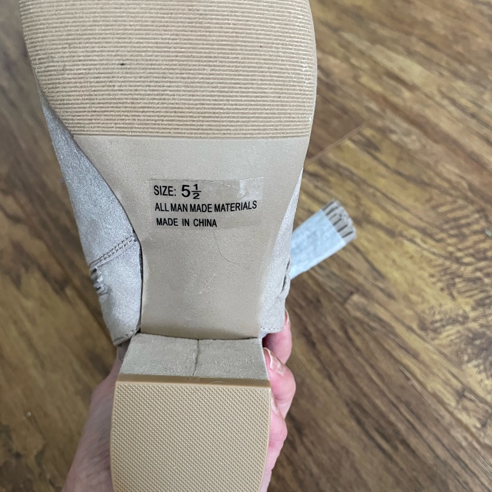 Peep toe booties, never used